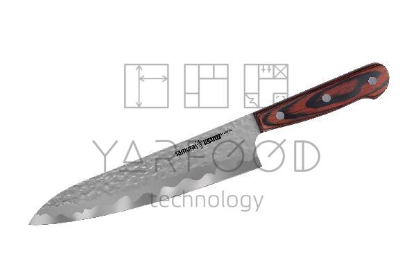 SKJ-0085/K Нож кухонный "Samura KAIJU" Шеф 210 мм, AUS-8, дерево