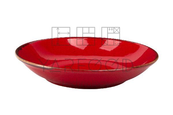 Porland Набор глубоких тарелок  21 см (4 предмета), 500 мл, красный