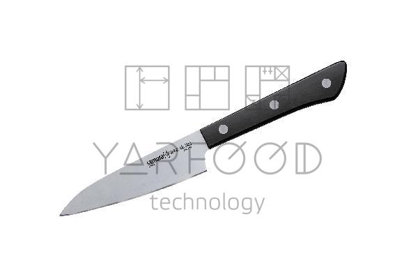 SHR-0011B/K Нож кухонный "Samura HARAKIRI" овощной 99 мм, корроз.-стойкая сталь, ABS пластик