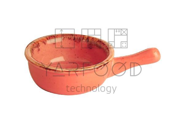 Соусник-сковорода d 6 см  фарфор цвет оранжевый Seasons