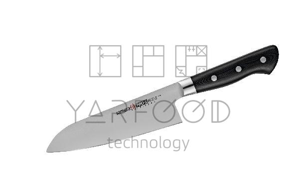 SP-0095/K Нож кухонный "Samura Pro-S" Сантоку 180 мм, G-10
