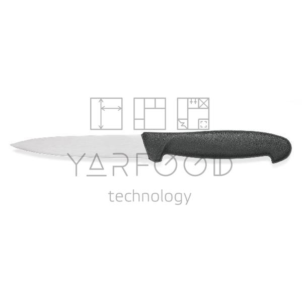 Нож универсальный 10 см, цвет ручки - черный