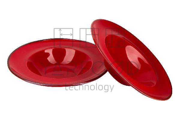 Porland Набор глубоких тарелок для пасты 25 см Сизонс, 500 мл (2 предмета) красный
