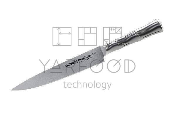 SBA-0045/K Нож кухонный "Samura Bamboo" для нарезки 200мм, AUS-8