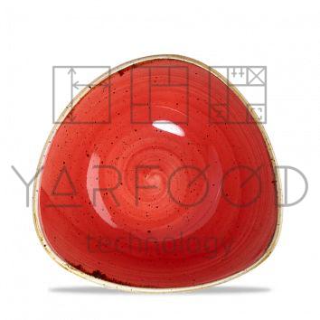 Салатник треугольный 0,37л d18,5см, без борта, Stonecast, цвет Berry Red