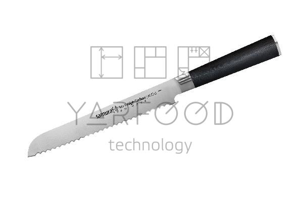 SM-0055/K Нож кухонный "Samura Mo-V" для хлеба 230 мм, G-10