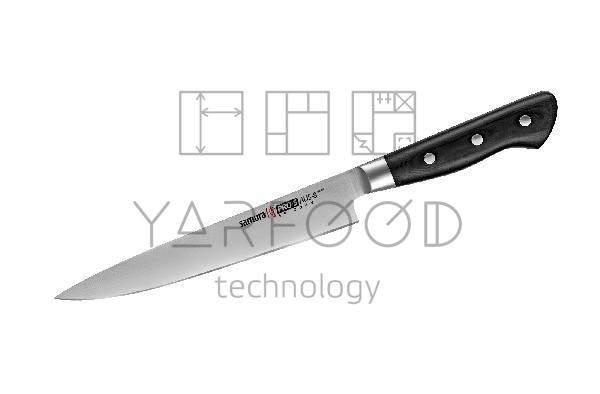 SP-0045/K Нож кухонный "Samura Pro-S" для нарезки 200 мм, G-10