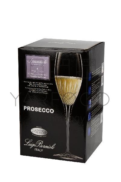 Набор бокалов для шампанского и игристых вин 220 мл Diamante Champagne/Prosecco, хрустальное стекло, 4 шт.