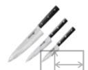 SD67-0220M/K Набор ножей 3 в 1 "Samura 67" 98 мм, 150 мм, 208 мм, дамаск 67 слоев, микарта