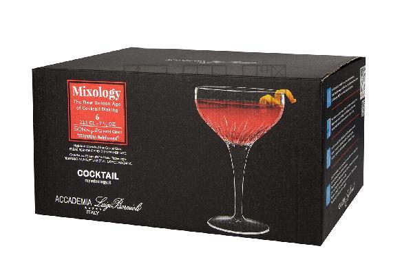 Набор бокалов для коктейлей Mixology Cocktail  225 мл , хрустальное стекло, 6 шт.