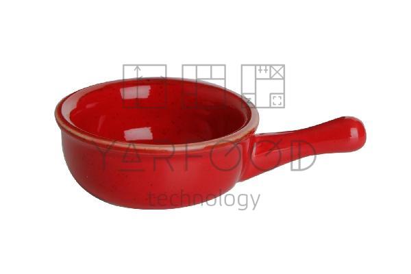 Соусник-сковорода d 6 см фарфор цвет красный Seasons
