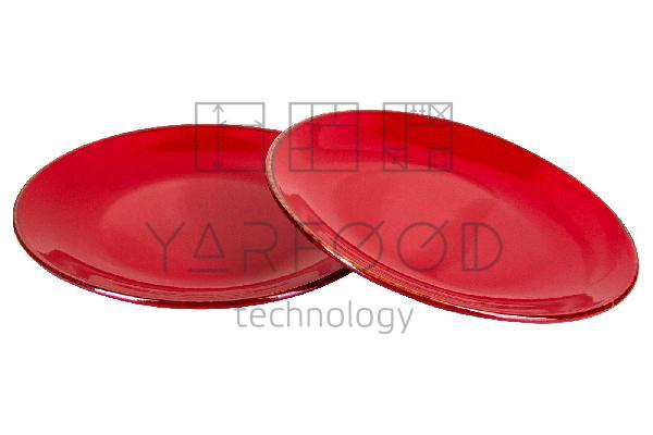 Porland Набор обеденных тарелок 28 см (2 предмета), красный
