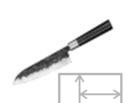 SBL-0095C/K Набор: нож кухонный "Samura BLACKSMITH" Сантоку 182 мм, гвоздичное масло, салфетка