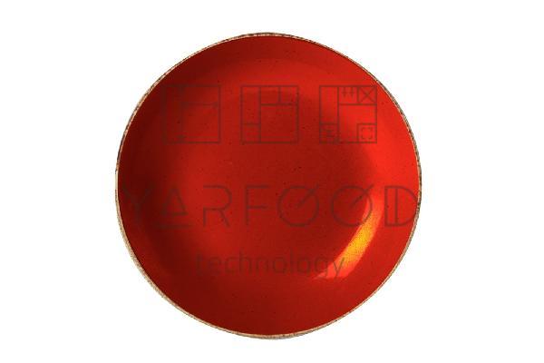 Тарелка глубокая 26 см безбортовая фарфор цвет красный Seasons