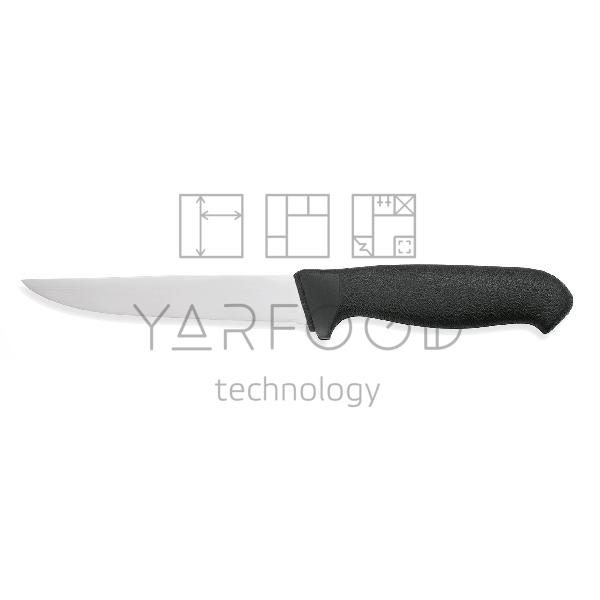 Нож разделочный 15 см, цвет ручки - черный