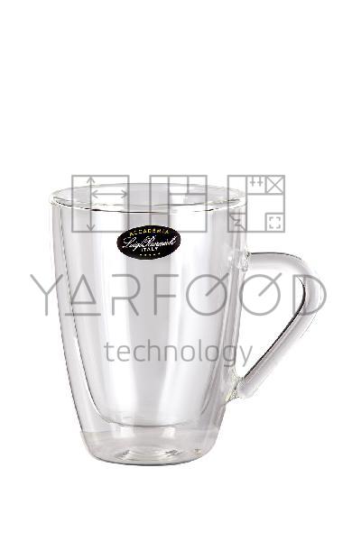 Кружка с двойной стенкой, h 11,3 см, d 8,5 см, 320 мл, Thermic Glass
