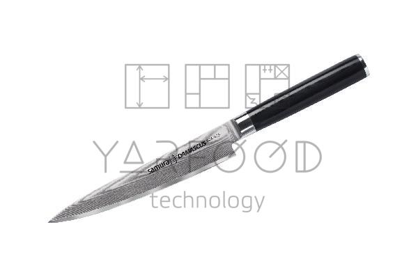SD-0023/K Нож кухонный "Samura DAMASCUS" универсальный 150 мм, G-10, дамаск 67 слоев