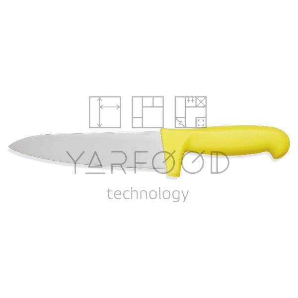 Нож поварской 25 см HACCP, цвет ручки - желтый