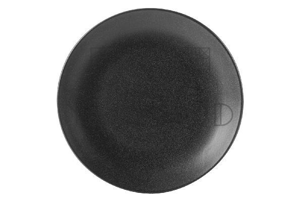 Тарелка 30 см безбортовая фарфор цвет черный Seasons