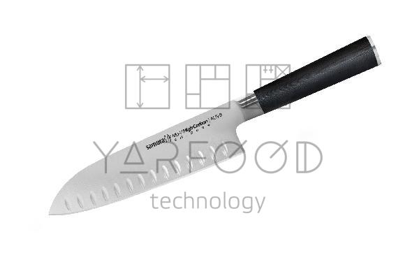 SM-0094/K Нож кухонный "Samura Mo-V" Сантоку 180 мм, G-10