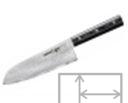 SD67-0094M/K Нож кухонный "Samura 67" Сантоку 175 мм, дамаск 67 слоев, микарта